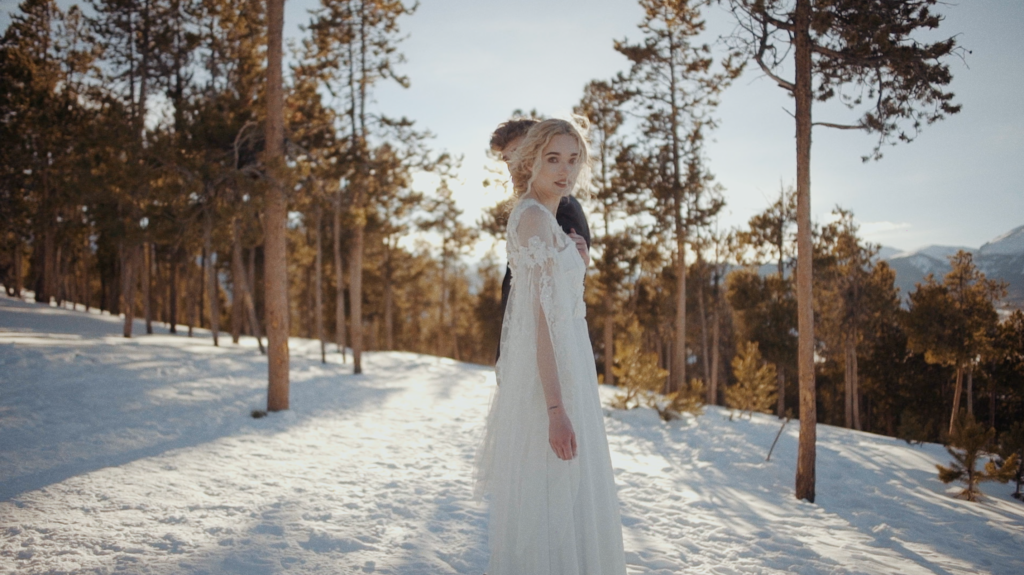 Wedding bride and groom in Breckenridge 